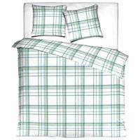 ÁGYNEMŰHUZAT-GARNITÚRA 140/200 cm  - világoskék/világoszöld, Basics, textil (140/200cm) - MISTRAL