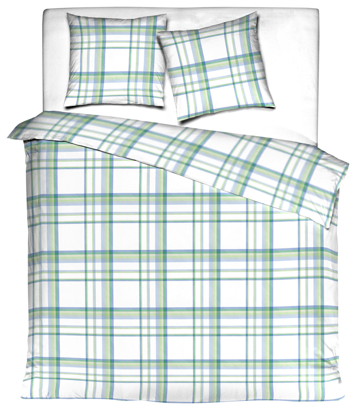 ÁGYNEMŰHUZAT-GARNITÚRA 140/200 cm  - világoskék/világoszöld, Basics, textil (140/200cm) - MISTRAL