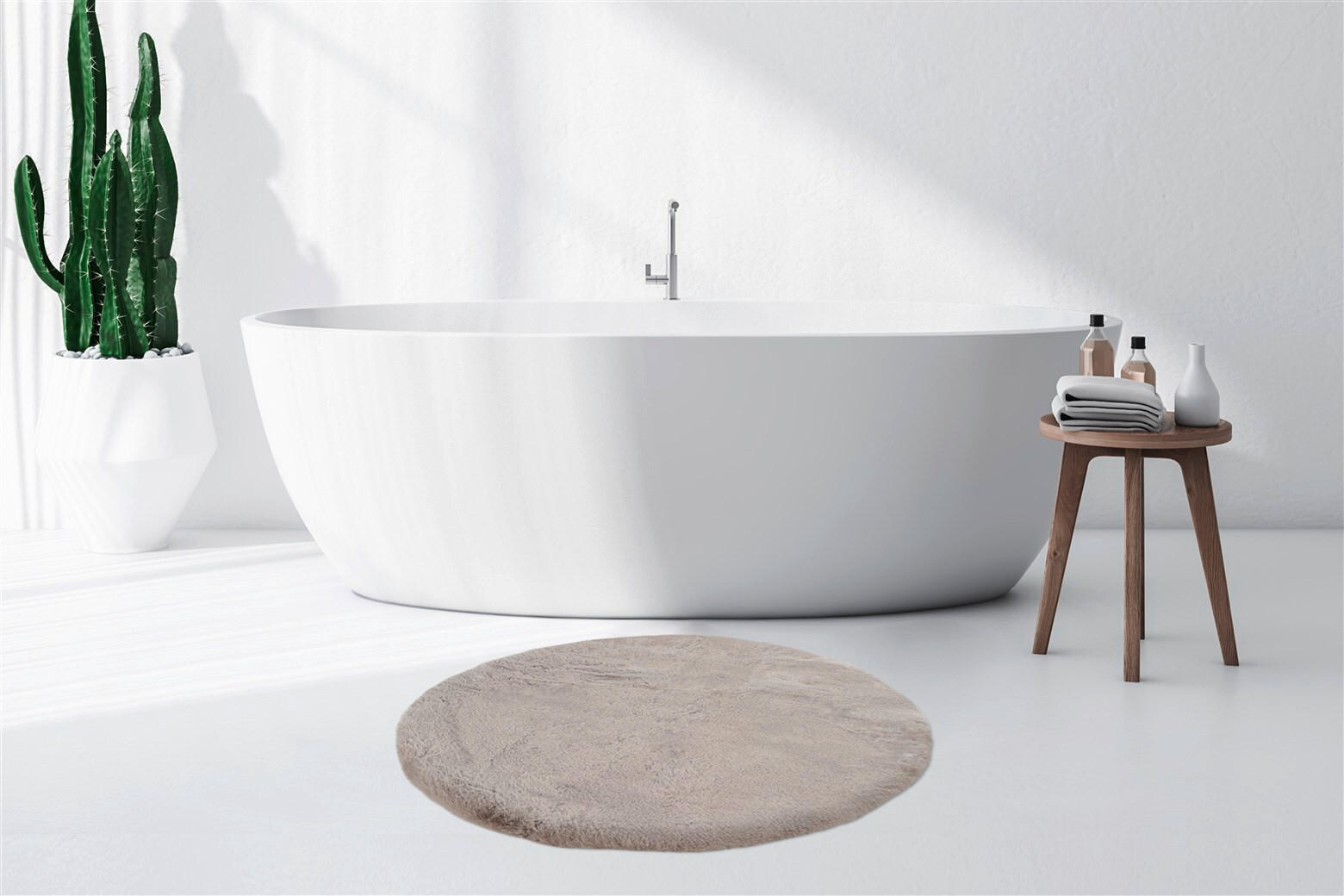 HOCHFLORTEPPICH 100 cm Rabbit 325 Hellgrau Hellgrau  - Hellgrau, KONVENTIONELL, Kunststoff (100cm)