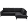 ECKSOFA in Echtleder Anthrazit  - Anthrazit/Schwarz, Design, Leder/Metall (250/194cm) - Beldomo Premium