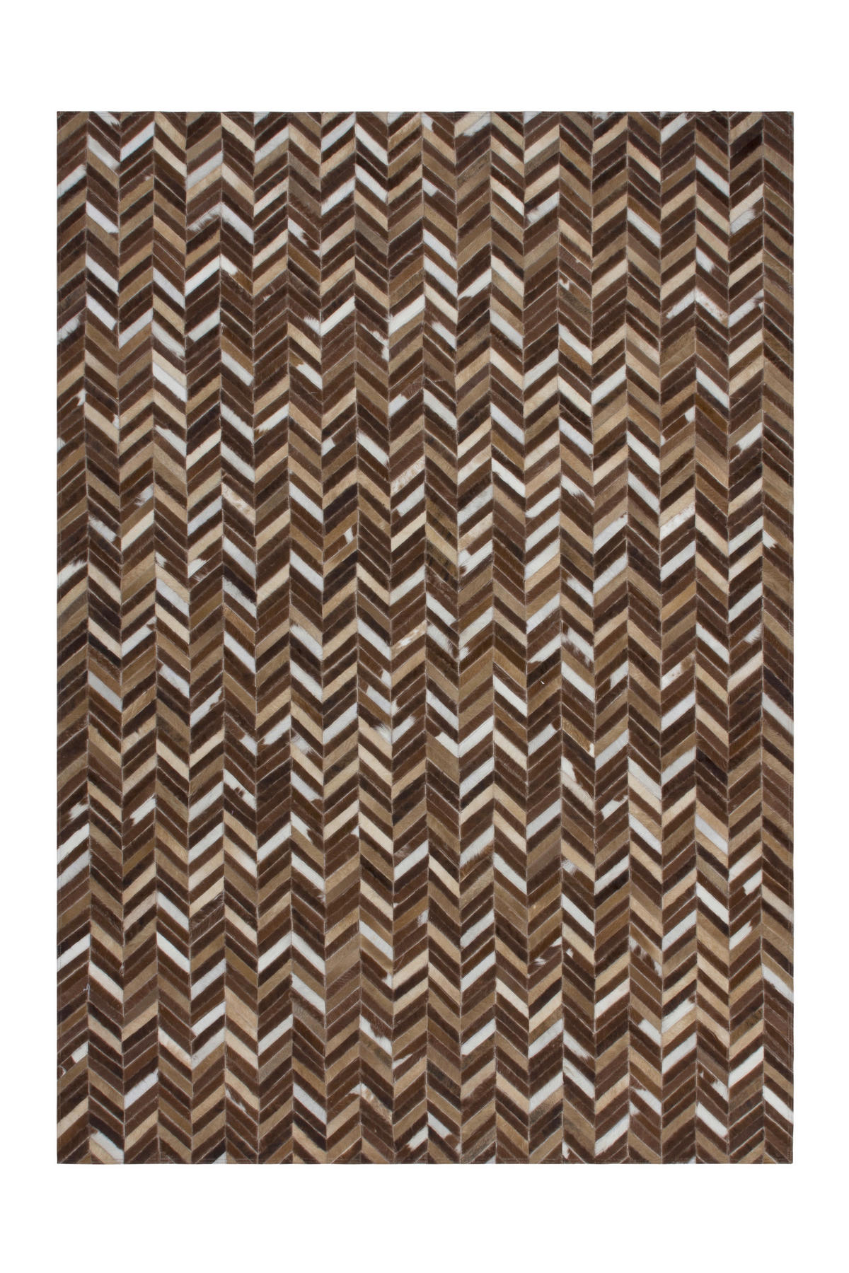 KOŽNI TEPIH 200/290 cm   bež  Patchwork  - bež, Natur, koža/tekstil (200/290cm)