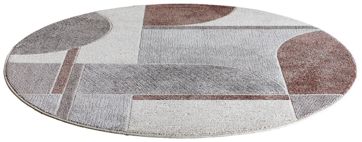 WEBTEPPICH 160 cm Valencia Grau, Weiß, Bordeaux  - Bordeaux/Weiß, Design, Textil (160cm)