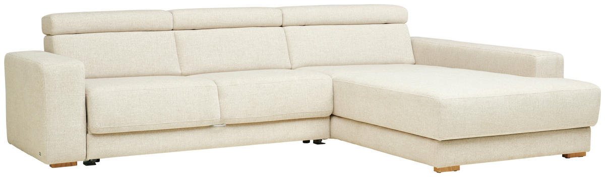 ECKSOFA Naturfarben Chenille  - Eichefarben/Naturfarben, Design, Textil (316/206cm) - Sedda
