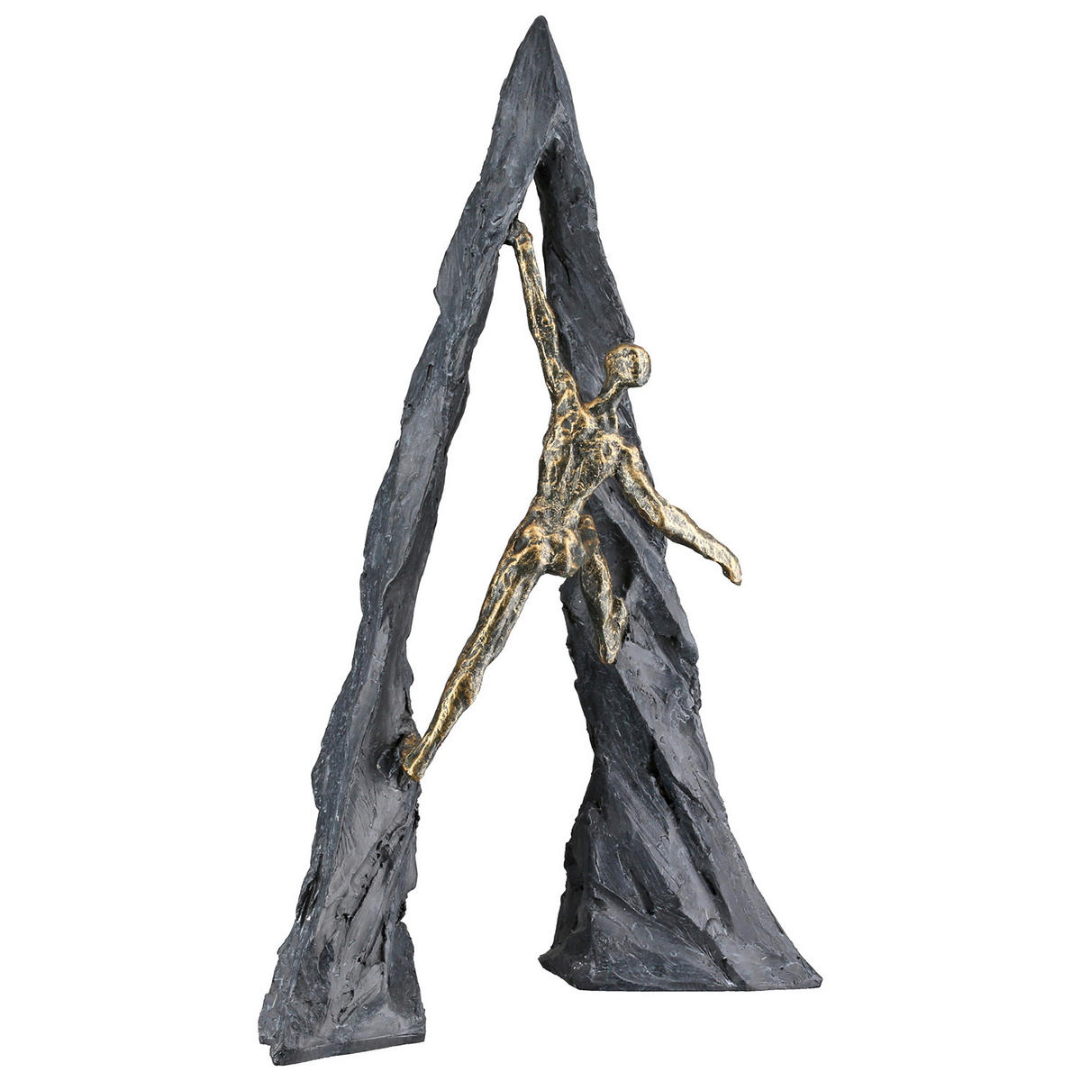 SKULPTUR - Bronzefarben/Grau, Basics, Kunststoff (26/36,5/10cm)
