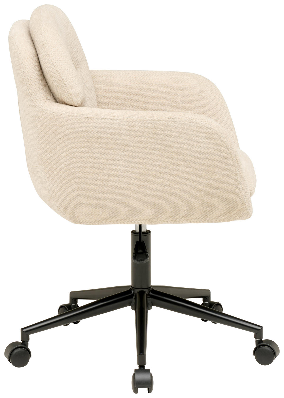 DREHSTUHL  in Webstoff Beige  - Beige/Schwarz, MODERN, Kunststoff/Textil (55/85-95/60cm) - MID.YOU