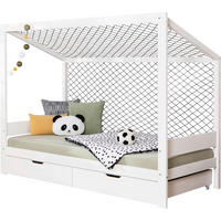 STAURAUMBETT 90/200 cm  in Weiß  - Naturfarben/Weiß, MODERN, Holz/Textil (90/200cm) - MID.YOU