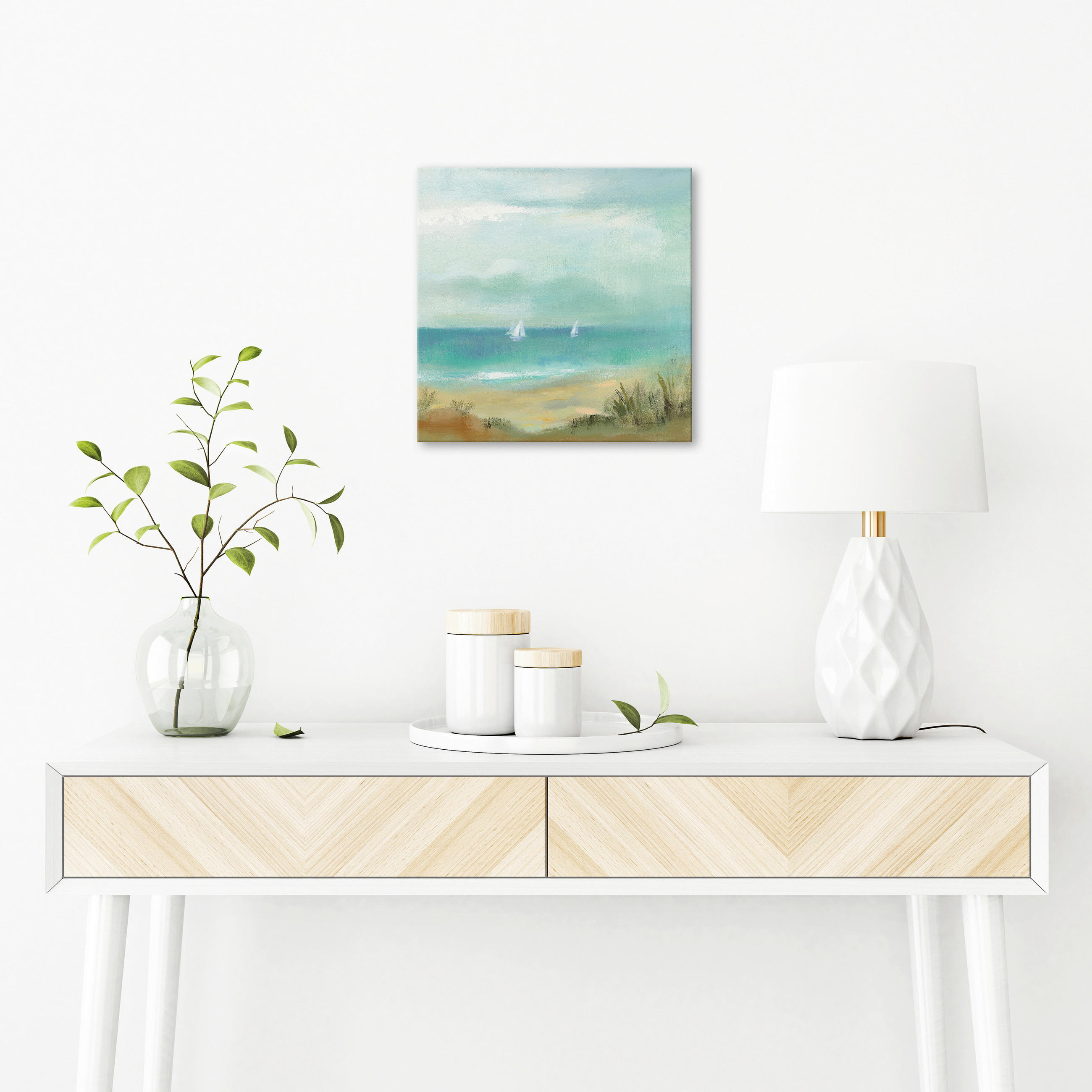 LEINWANDBILD Strand & Meer  - Multicolor, Basics, Holz/Papier (30/30/3cm) - Euroart