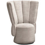 COCKTAILSESSEL - Taupe/Schwarz, Design, Holz/Textil (92/113/70cm) - Belluti