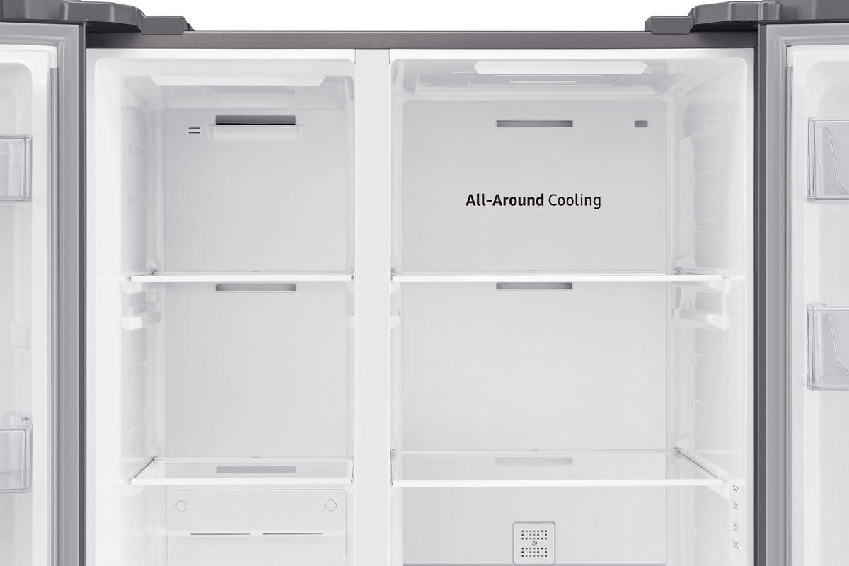 SIDE-BY-SIDE 91,2/178/71,6 cm RS62DG5003S9EF  - Silberfarben, Basics, Glas/Kunststoff (91,2/178/71,6cm) - Samsung