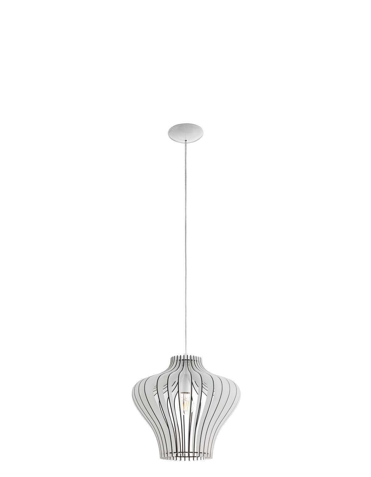 VISEČA SVETILKA  Cossano      38/150 cm       - bela, Natur, kovina/les (38/150cm)