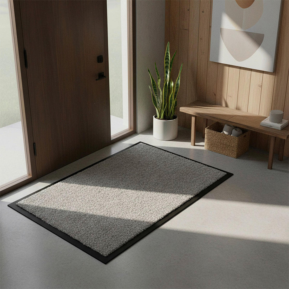 SZENNYFOGÓ SZŐNYEG - világosszürke, Basics, műanyag (90/0,9/150cm)