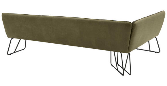 ECKBANK 174/274 cm in Grün, Schwarz - Schwarz/Grün, Design, Textil/Metall (174/274cm) - Dieter Knoll