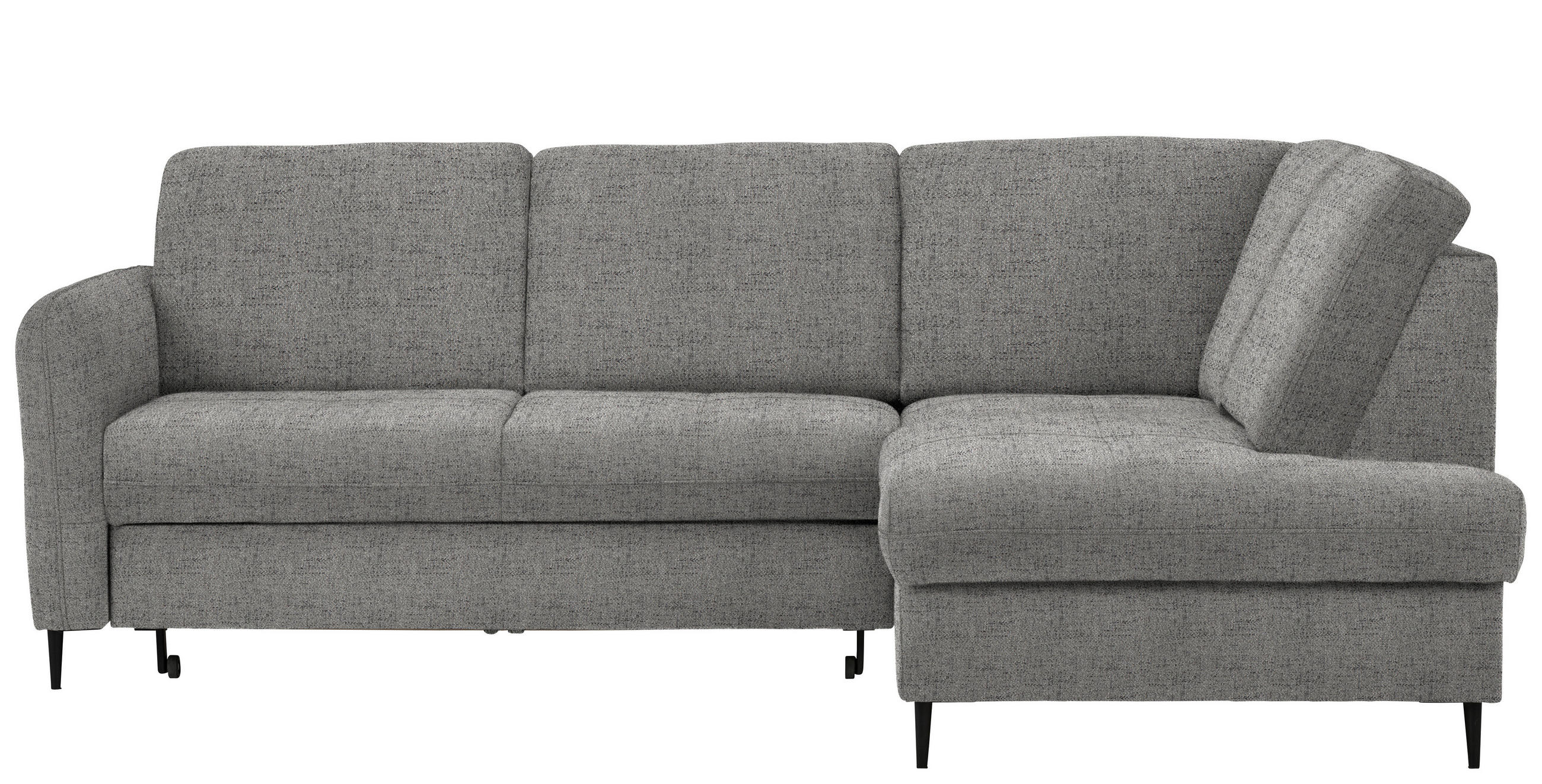 ECKSOFA Graphitfarben Chenille  - Schwarz/Graphitfarben, MODERN, Holz/Textil (241/184cm) - Carryhome