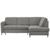 ECKSOFA Graphitfarben Chenille  - Schwarz/Graphitfarben, MODERN, Holz/Textil (241/184cm) - Carryhome