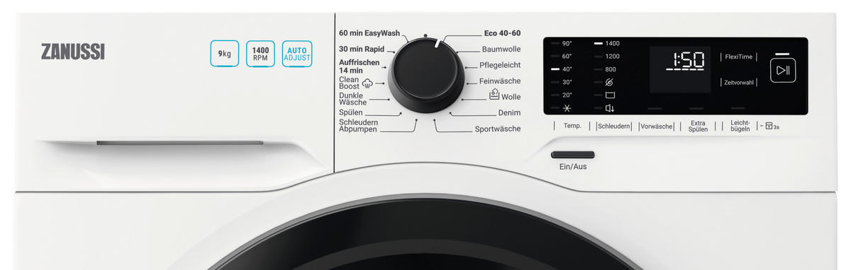 WASCHMASCHINE ZWF9460BA  - Weiß, Basics, Metall (59,7/54,7/65,8cm) - Zanussi
