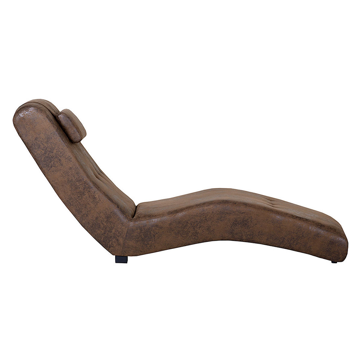 RELAXLIEGE in Lederlook Braun  - Schwarz/Braun, Design, Kunststoff/Textil (180/87/62cm) - P & B