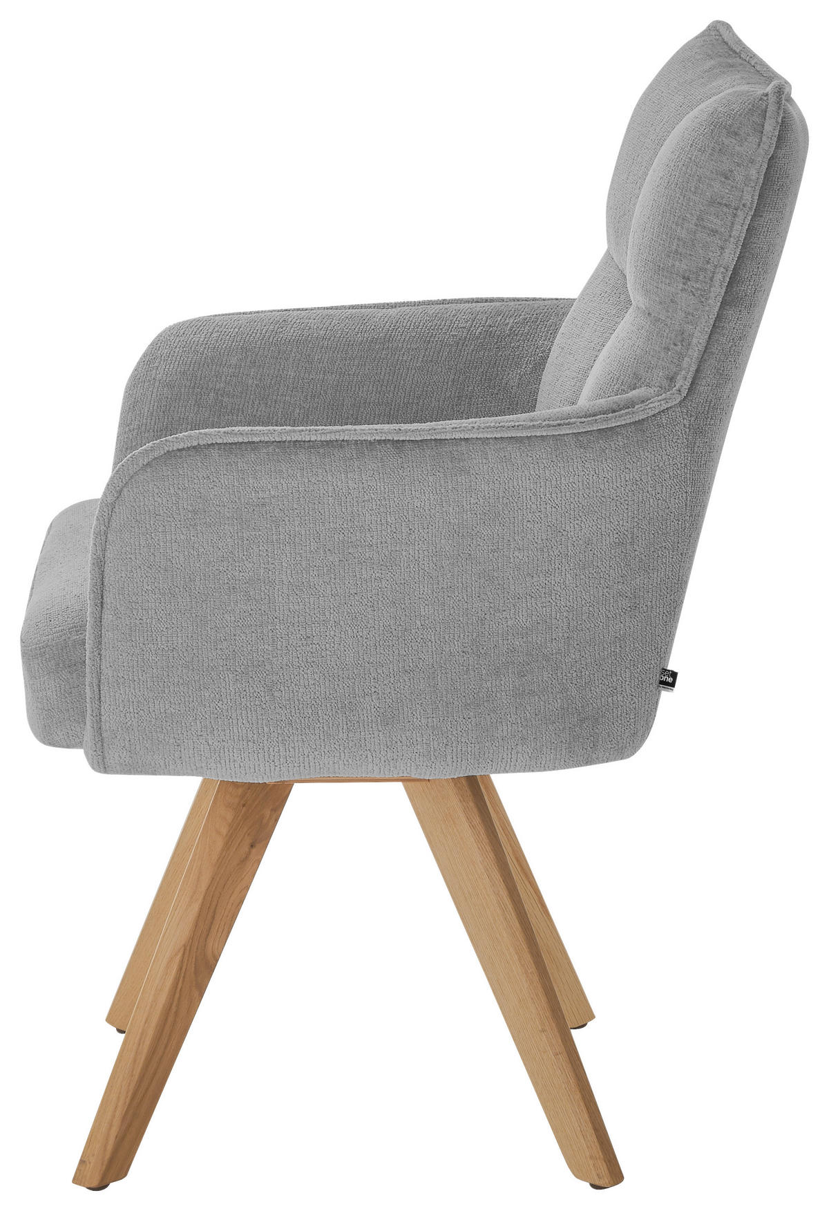 ARMLEHNSTUHL  in Mikrofaser  - Eichefarben/Grau, Design, Holz/Textil (59/89/63cm) - SetOne by Musterring