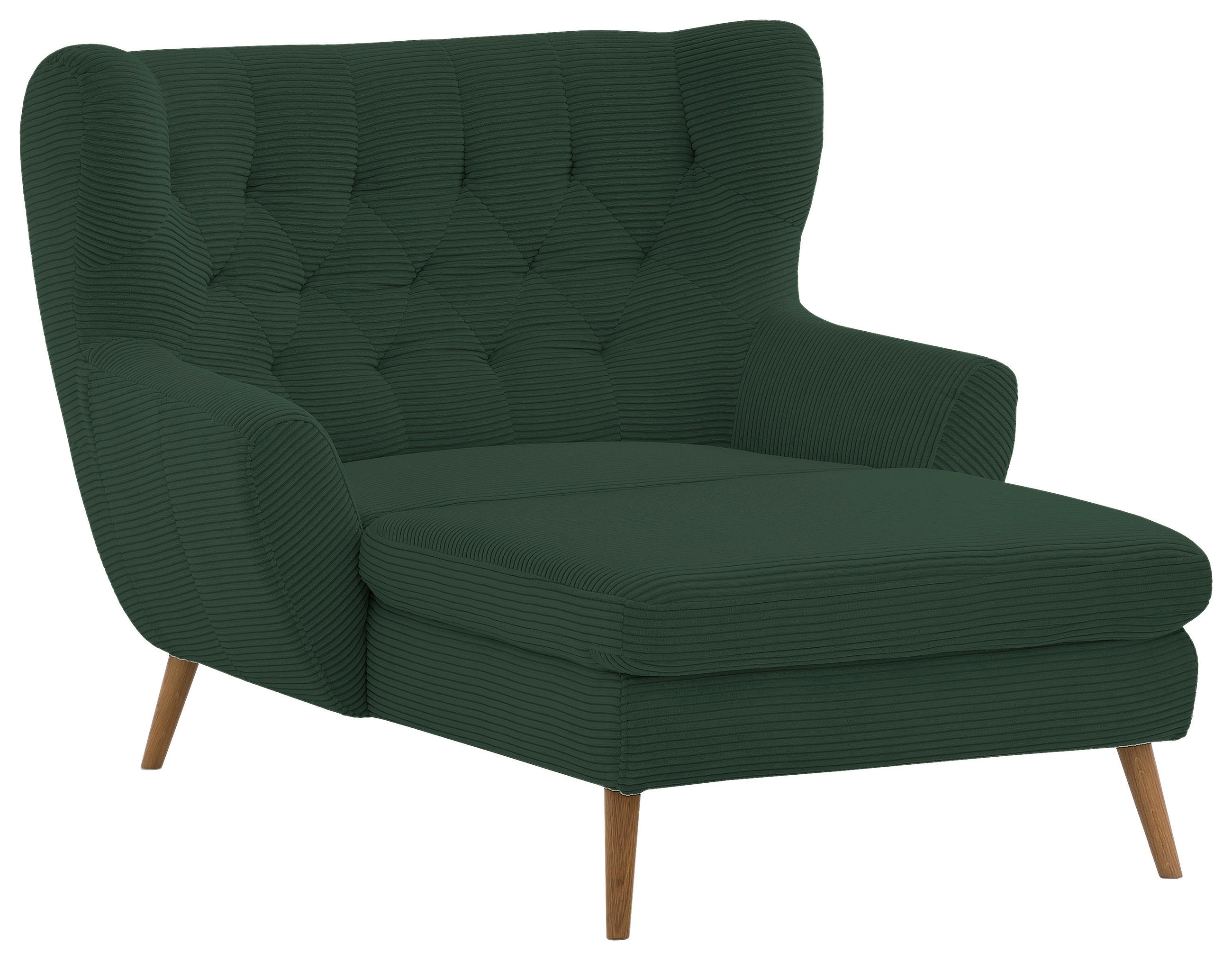 XXL-SESSEL Cord Dunkelgrün    - Dunkelgrün, Design, Holz/Textil (120/101/165cm) - Stylife