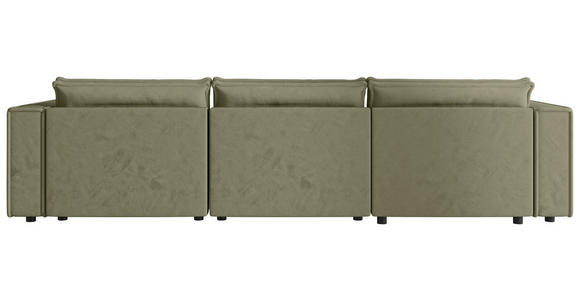 WOHNLANDSCHAFT Senfgelb Webstoff  - Senfgelb/Schwarz, MODERN, Kunststoff/Textil (153/350/153cm) - Xora