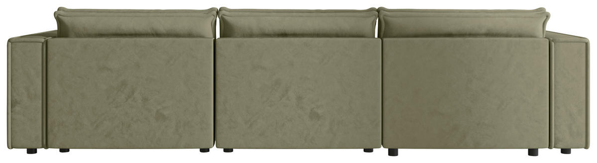 WOHNLANDSCHAFT Senfgelb Webstoff  - Senfgelb/Schwarz, MODERN, Kunststoff/Textil (153/350/153cm) - Xora