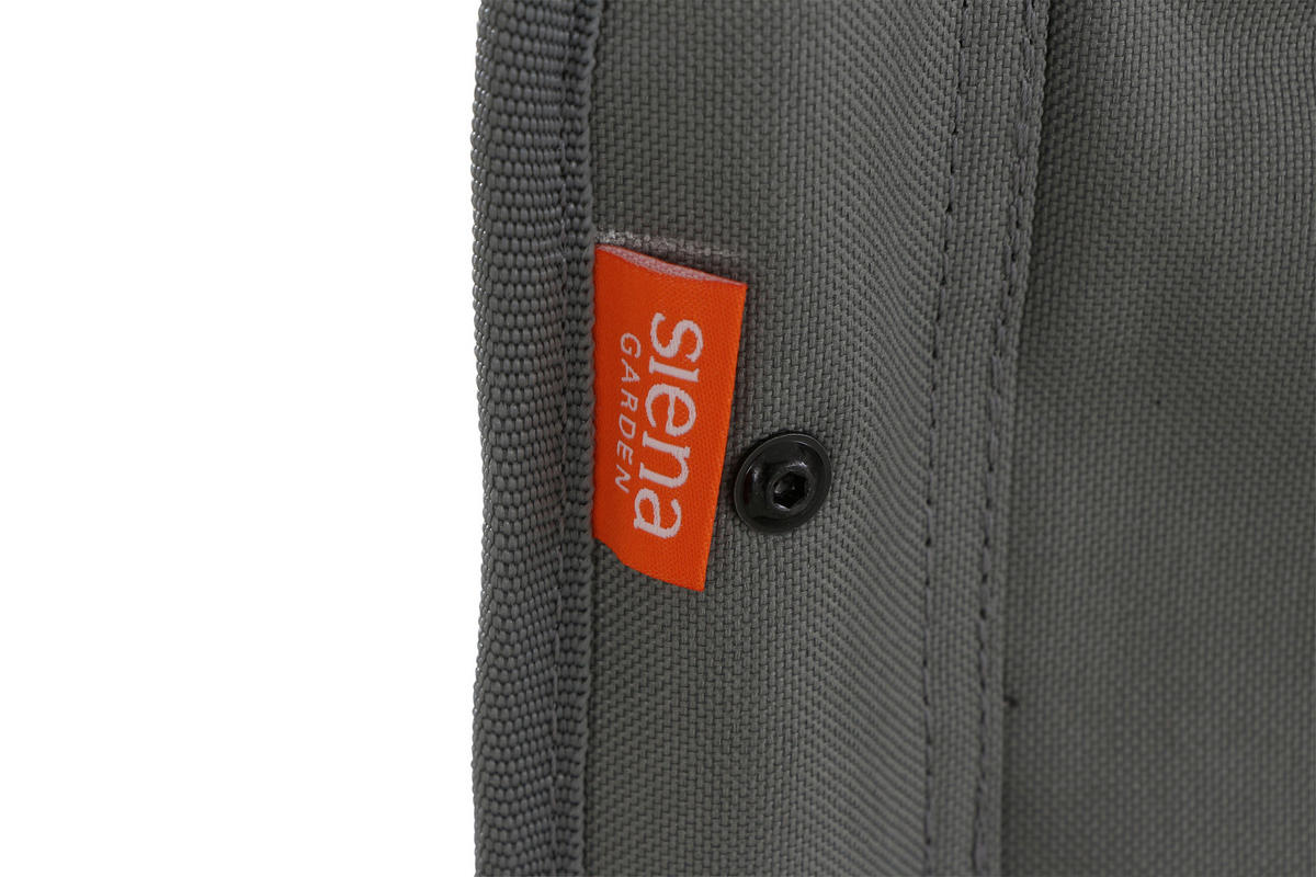 CAMPINGSESSEL - Anthrazit/Grau, KONVENTIONELL, Textil/Metall (90/96/61cm) - Siena Garden