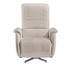 RELAXSESSEL Echtleder - Chromfarben/Champagner, Design, Leder/Metall (80/109/88cm) - Beldomo Premium