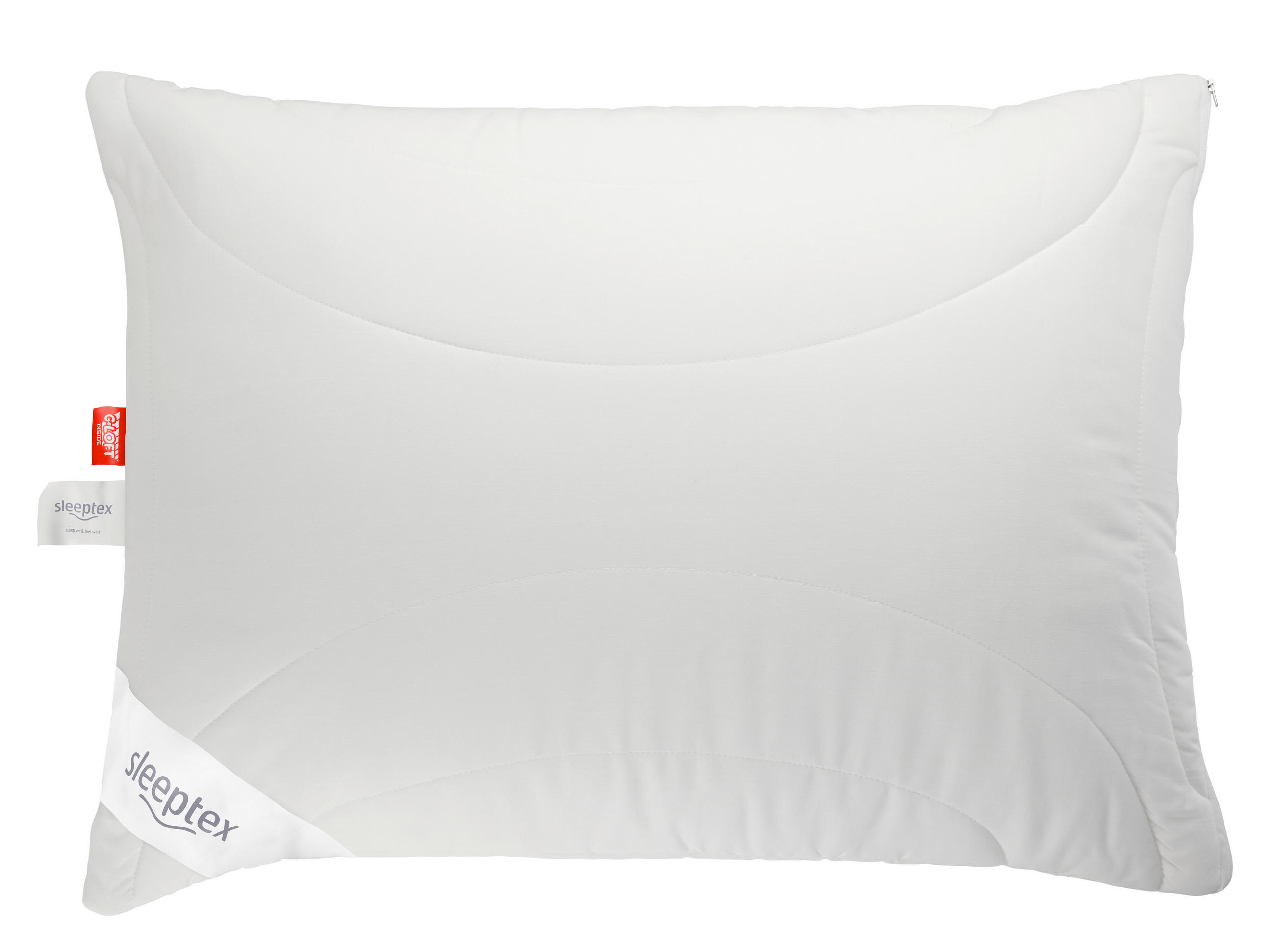 VANKÚŠ POD HLAVU, 70/90 cm - biela, Basics, textil/plast (70/90cm) - Sleeptex