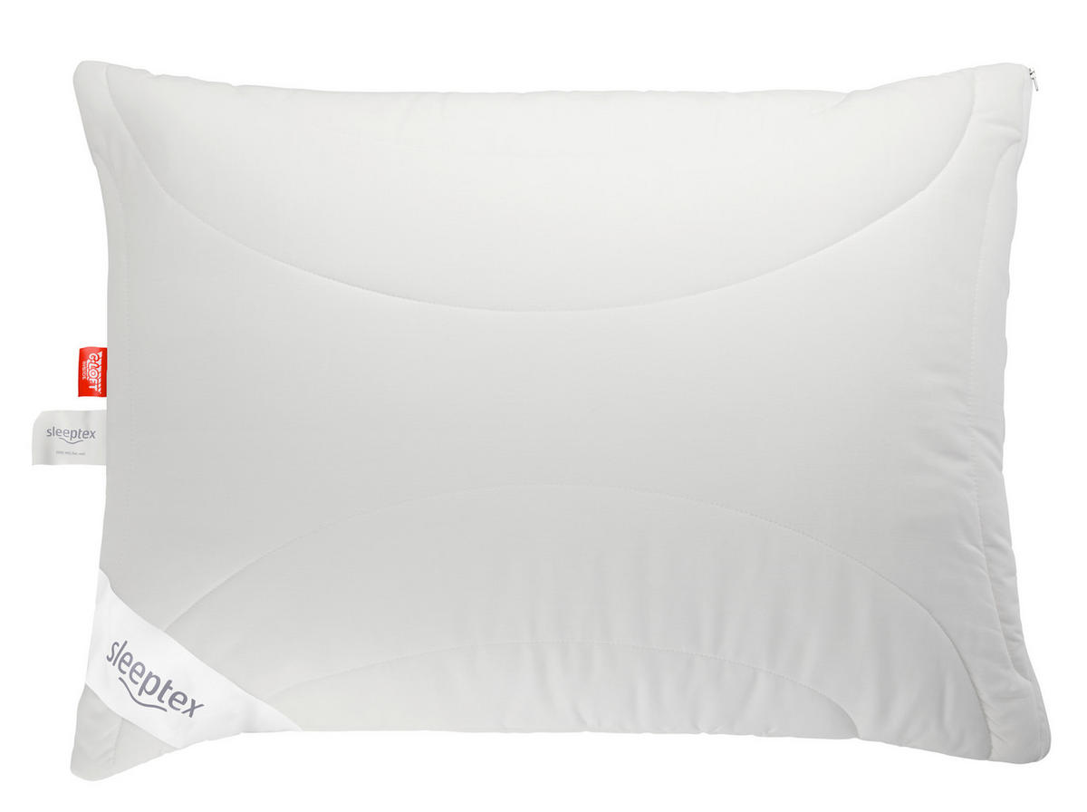 VANKÚŠ POD HLAVU, 70/90 cm - biela, Basics, textil/plast (70/90cm) - Sleeptex