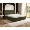 POLSTERBETT 180/200 cm,  in Waldgrün, gepolstertes Kopfteil, Lattenrost, Bettkasten,  - Waldgrün/Chromfarben, MODERN, Holz/Kunststoff (180/200cm) - Chameo