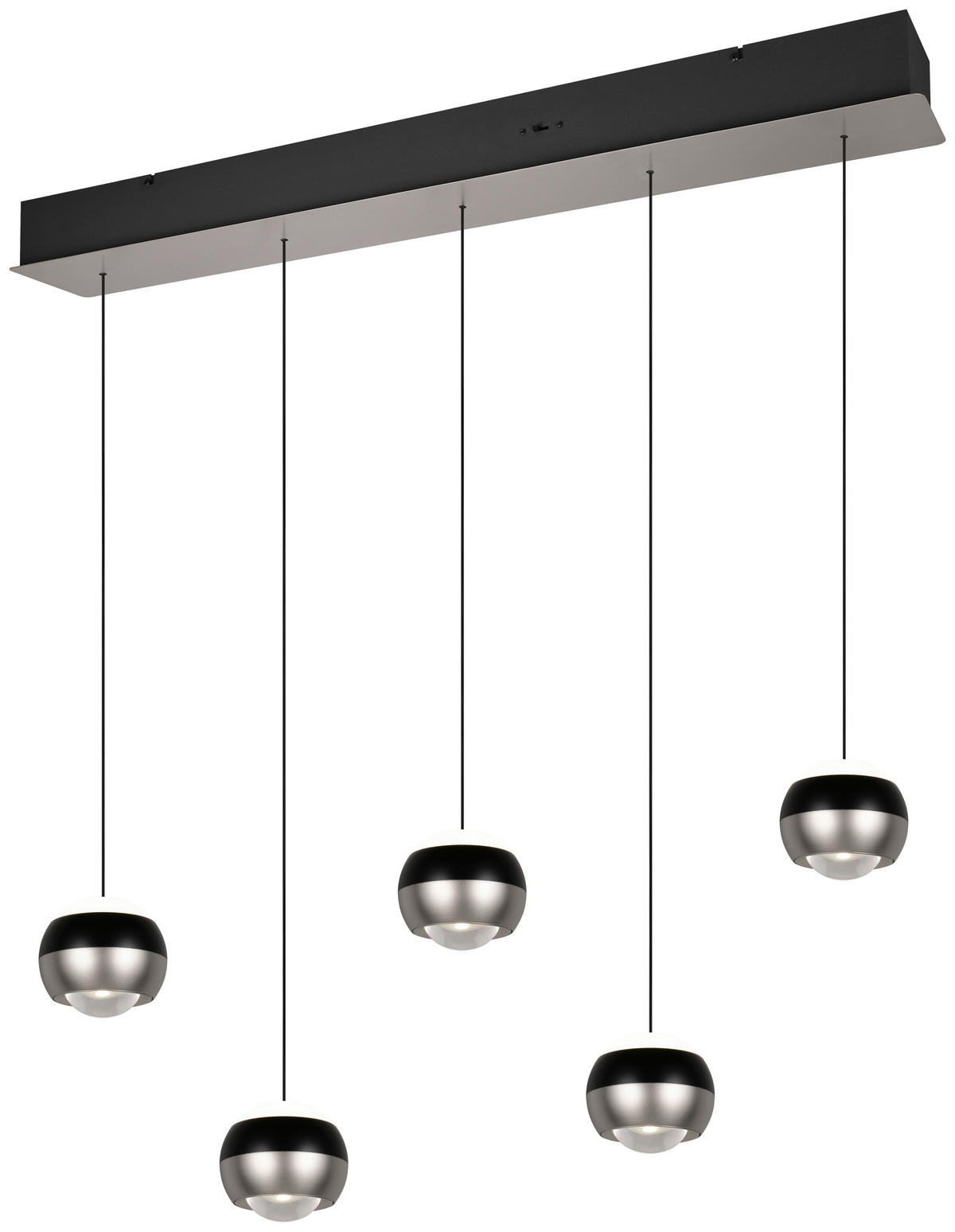 LED-HÄNGELEUCHTE 100/10,5/200 cm  - Schwarz/Nickelfarben, Design, Metall (100/10,5/200cm) - Trio Leuchten