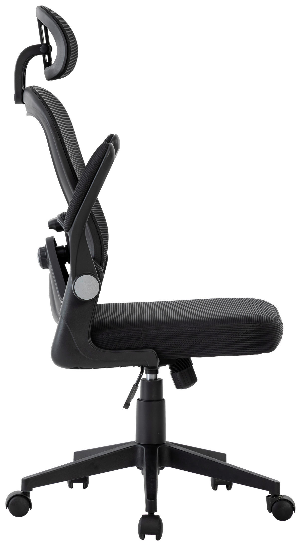 DREHSTUHL Netzbespannung Schwarz  - Schwarz, Design, Kunststoff/Textil (59/118-128/64cm) - Carryhome