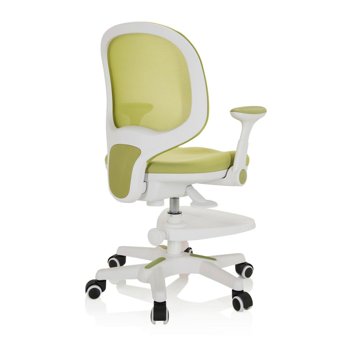 JUGENDDREHSTUHL Netzbespannung Weiß, Hellgrün  - Weiß/Hellgrün, MODERN, Kunststoff/Textil (56/89/52cm) - MID.YOU