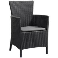 GARTENSTUHL Kunststoff, Textil Graphitfarben  - Graphitfarben, Design, Kunststoff/Textil (60/89/62cm) - Keter