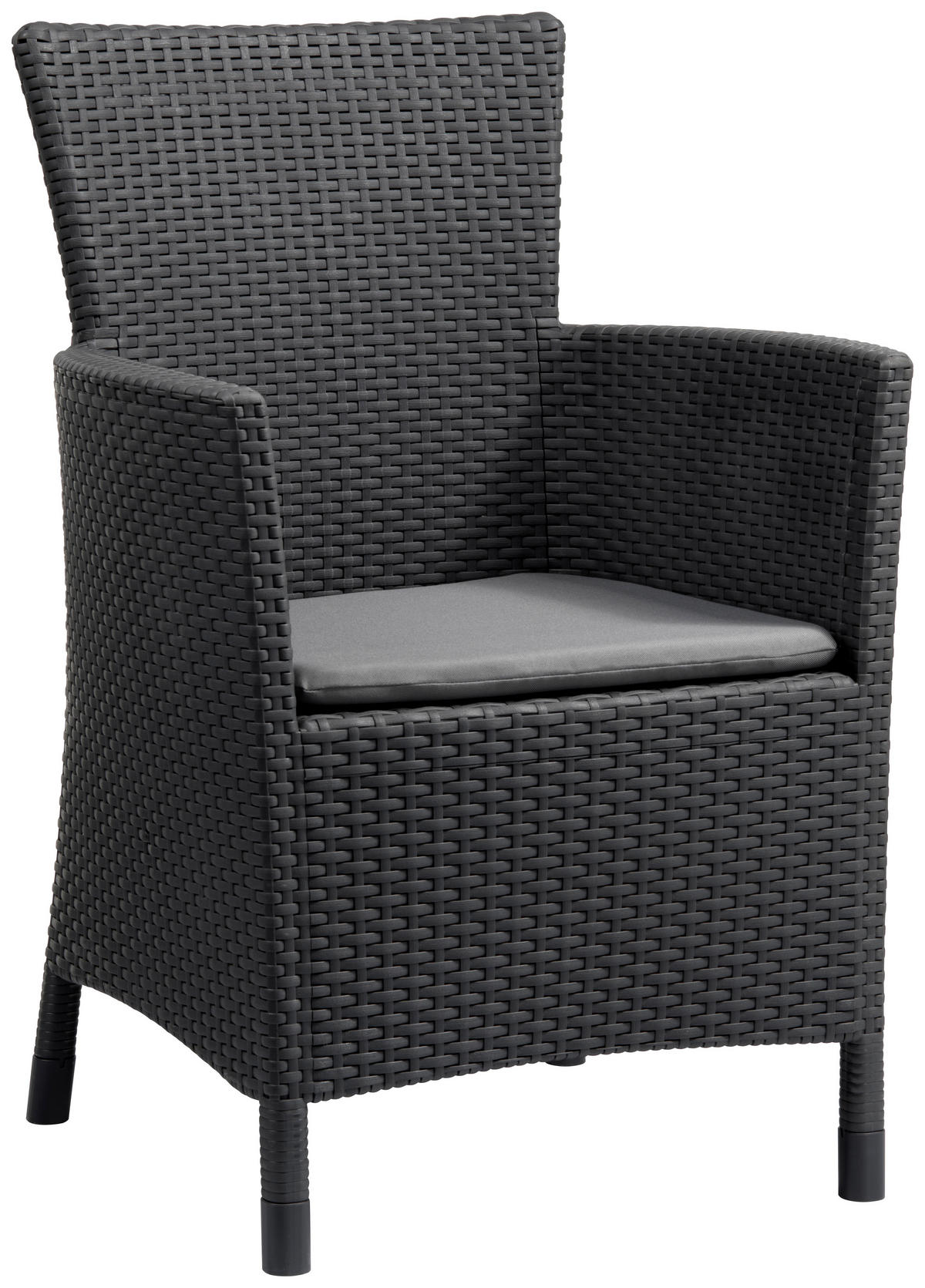 GARTENSTUHL Kunststoff, Textil Graphitfarben  - Graphitfarben, Design, Kunststoff/Textil (60/89/62cm) - Keter