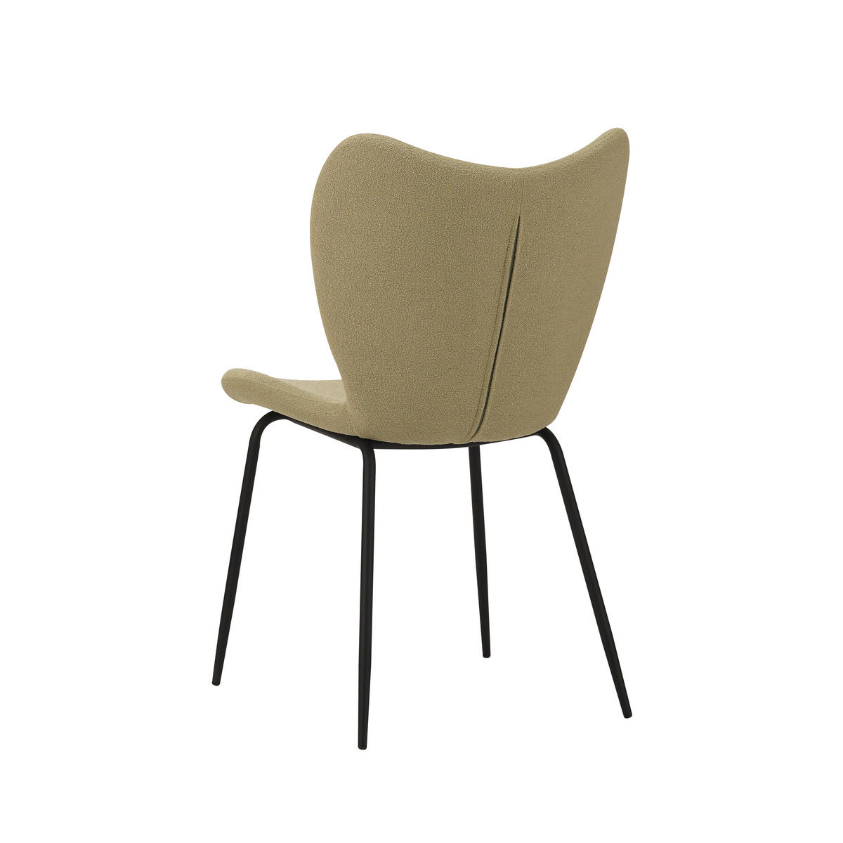 STUHL-SET 2 Stück  in Bouclé  - Schwarz/Grün, MODERN, Textil/Metall (50/88,5/42cm) - MID.YOU