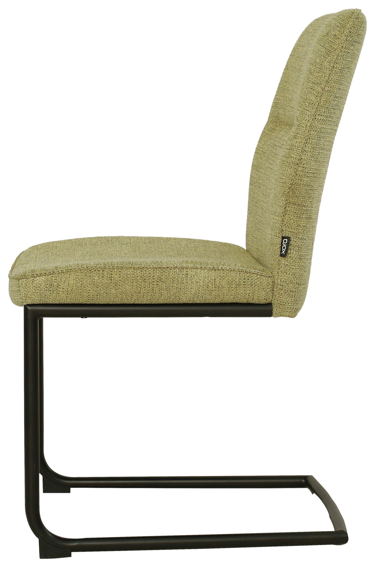 SZÁNKÓTALPAS SZÉK fém, textil zöld  - fekete/zöld, Design, textil/fém (45/91/62cm) - Xora