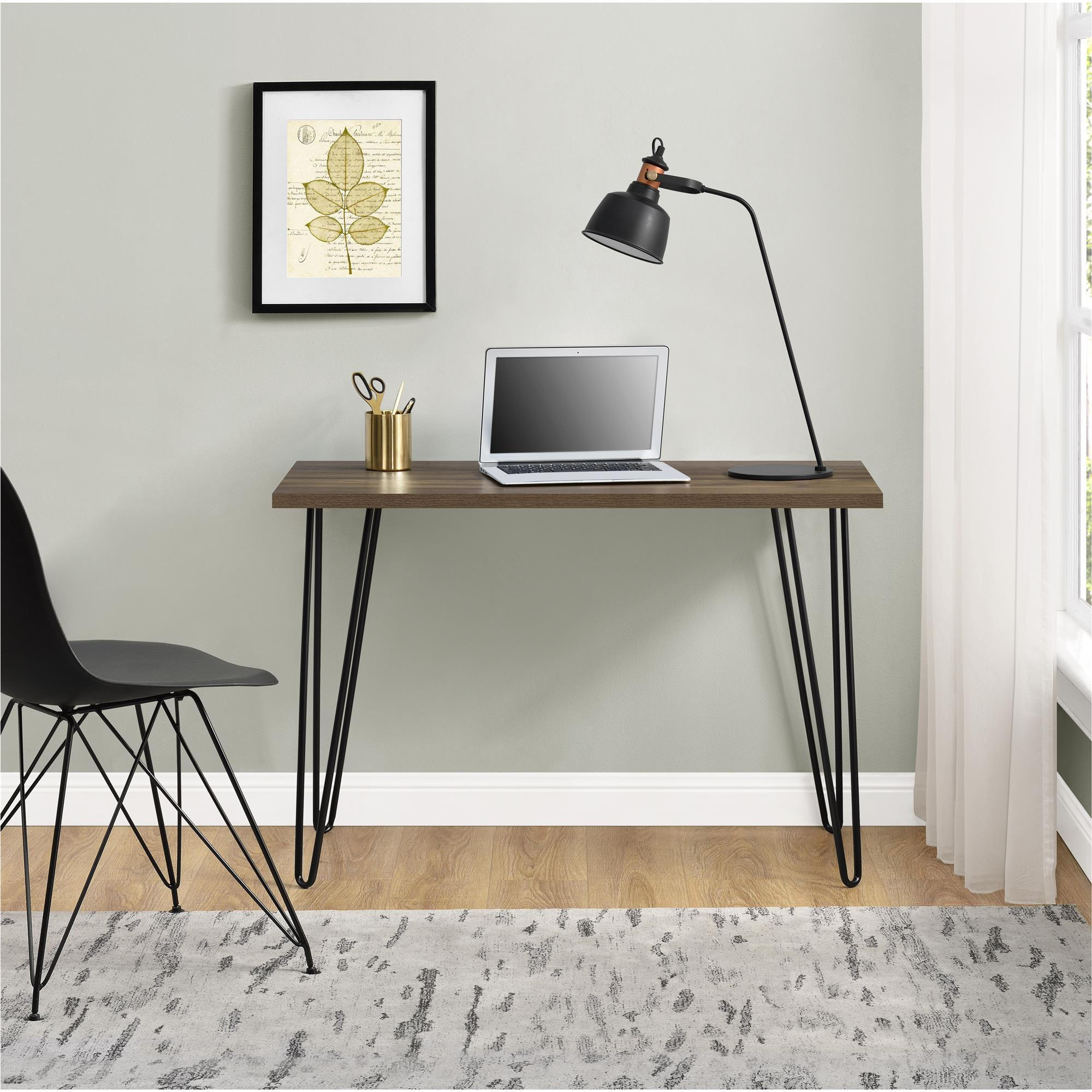 SCHREIBTISCH 101/68/49 cm  in Walnussfarben  - Walnussfarben, Design, Holzwerkstoff/Metall (101/68/49cm) - MID.YOU