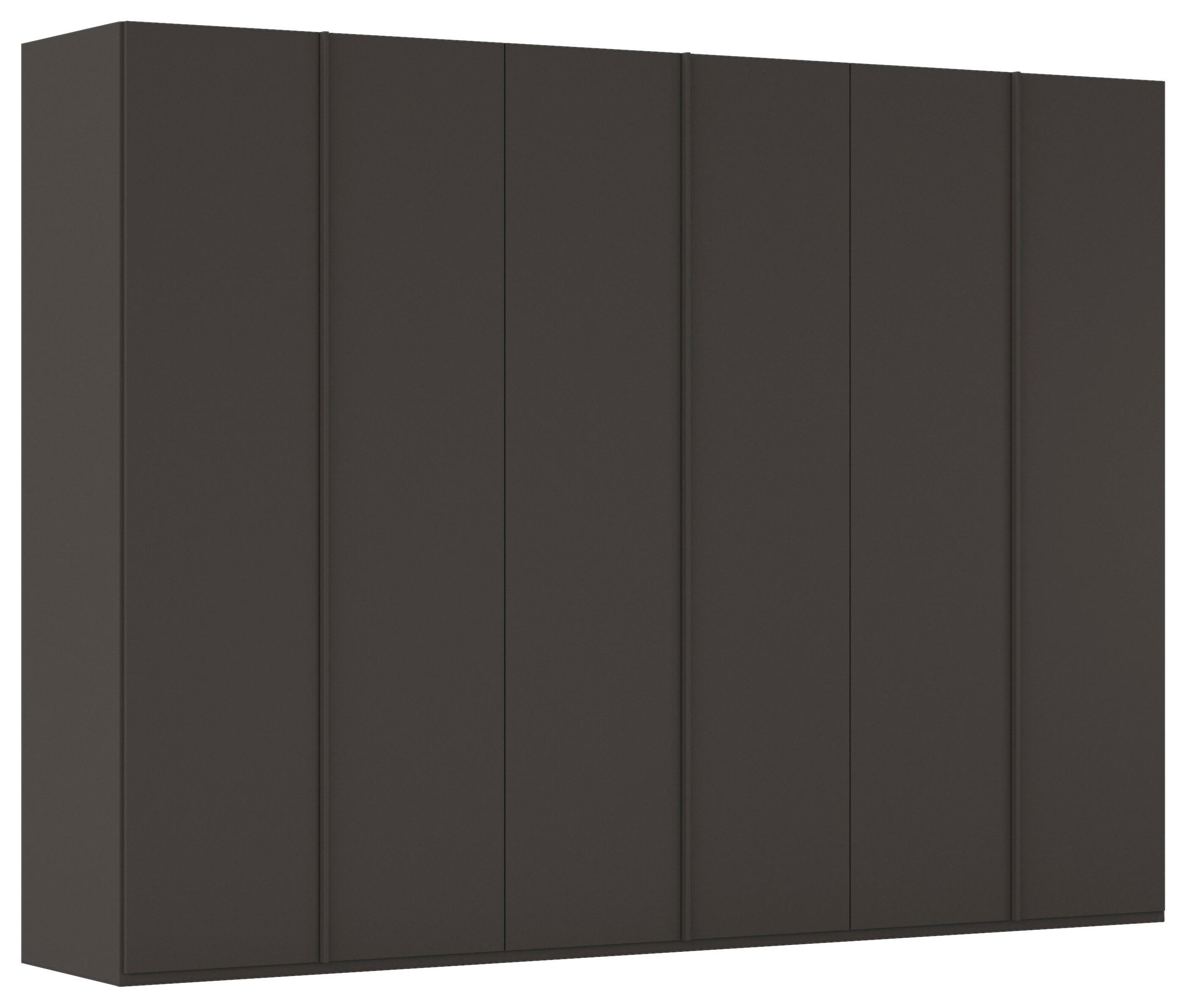 DREHTÜRENSCHRANK 301/235/61 cm,  in Graphitfarben, 6-türig  - Graphitfarben, Basics, Holzwerkstoff/Metall (301/235/61cm) - Novel
