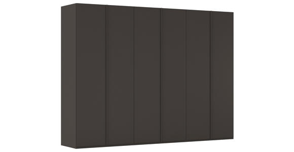DREHTÜRENSCHRANK 301/223/61 cm,  in Graphitfarben, 6-türig  - Graphitfarben, Basics, Holzwerkstoff/Metall (301/223/61cm) - Novel