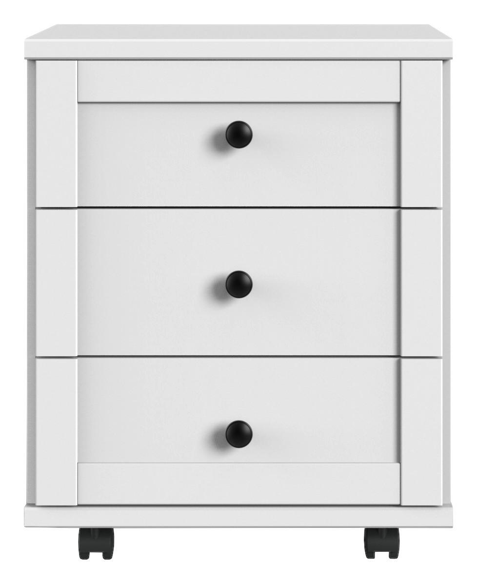 PREDALNIK NA KOLESCIH  bela  - bela/barve cinka, Trendi, kovina/umetna masa (46/59/45cm) - Hom`in