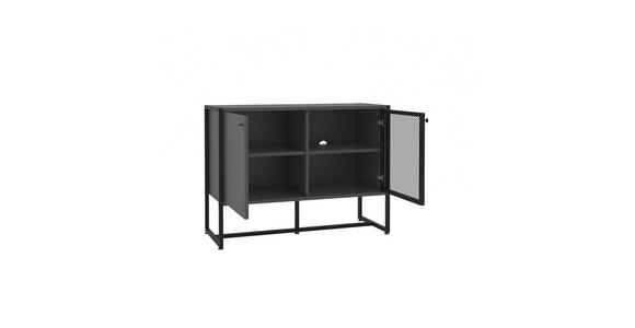 SIDEBOARD Anthrazit, Schwarz  - Anthrazit/Schwarz, MODERN, Holzwerkstoff/Metall (100/75/41cm) - Novel