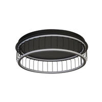LED-DECKENLEUCHTE 60/17,5 cm   - Schwarz/Weiß, Basics, Kunststoff/Metall (60/17,5cm)
