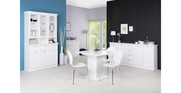 VITRINE in Weiß - Schwarz/Weiß, LIFESTYLE, Holzwerkstoff/Metall (120/200/40cm) - Carryhome