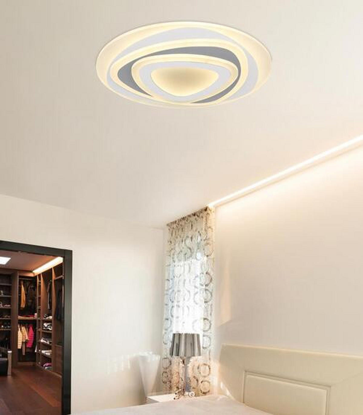 LED-DECKENLEUCHTE 46 W  50/6 cm    - Weiss/Anthrazit, Design, Kunststoff/Metall (50/6cm) - Globo