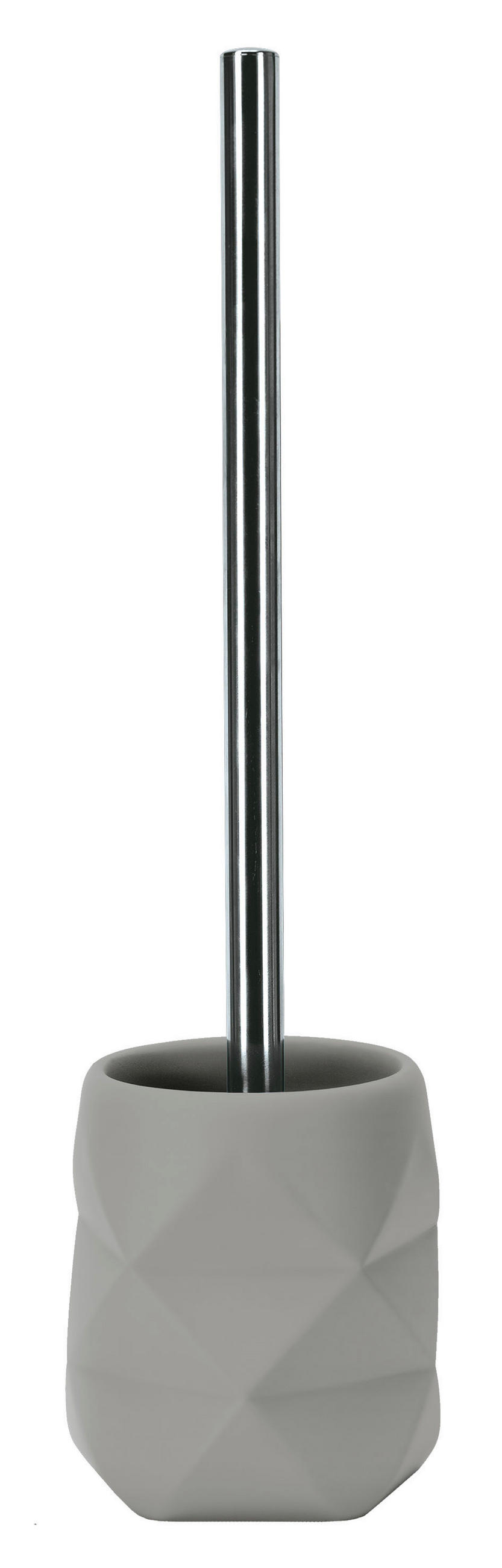 WC-BÜRSTENGARNITUR in Kunststoff Kunststoff - Platinfarben/Alufarben, Design, Kunststoff (10,6/39cm) - Kleine Wolke
