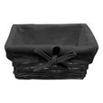 REGALKORB 25/25/10 cm   - Schwarz, Basics, Holz/Textil (25/25/10cm) - Ambia Home