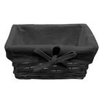 REGALKORB 25/25/10 cm   - Schwarz, Basics, Holz/Textil (25/25/10cm) - Ambia Home