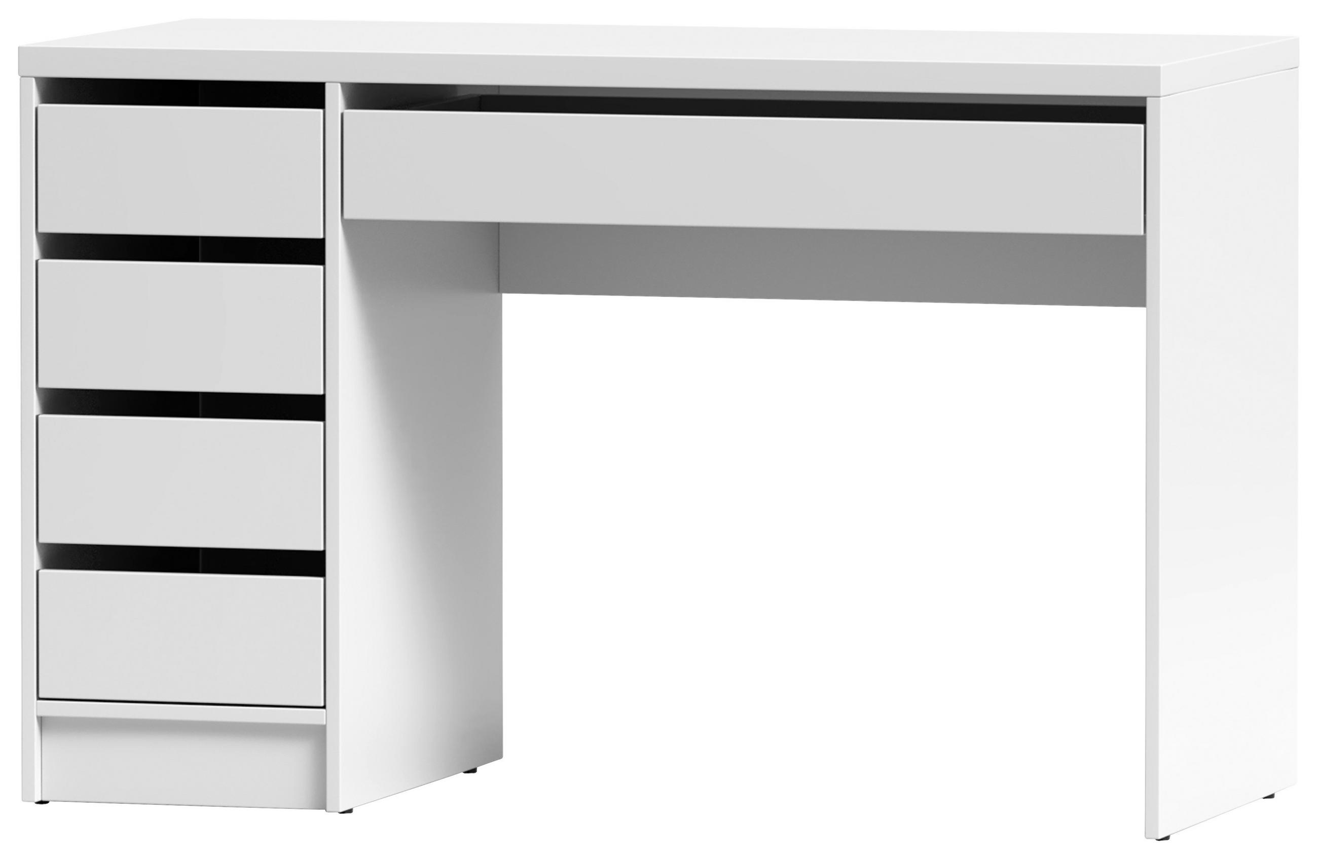 SCHREIBTISCH 120/55/77,6 cm Weiß  - Weiß, MODERN, Holzwerkstoff (120/55/77,6cm) - Livetastic