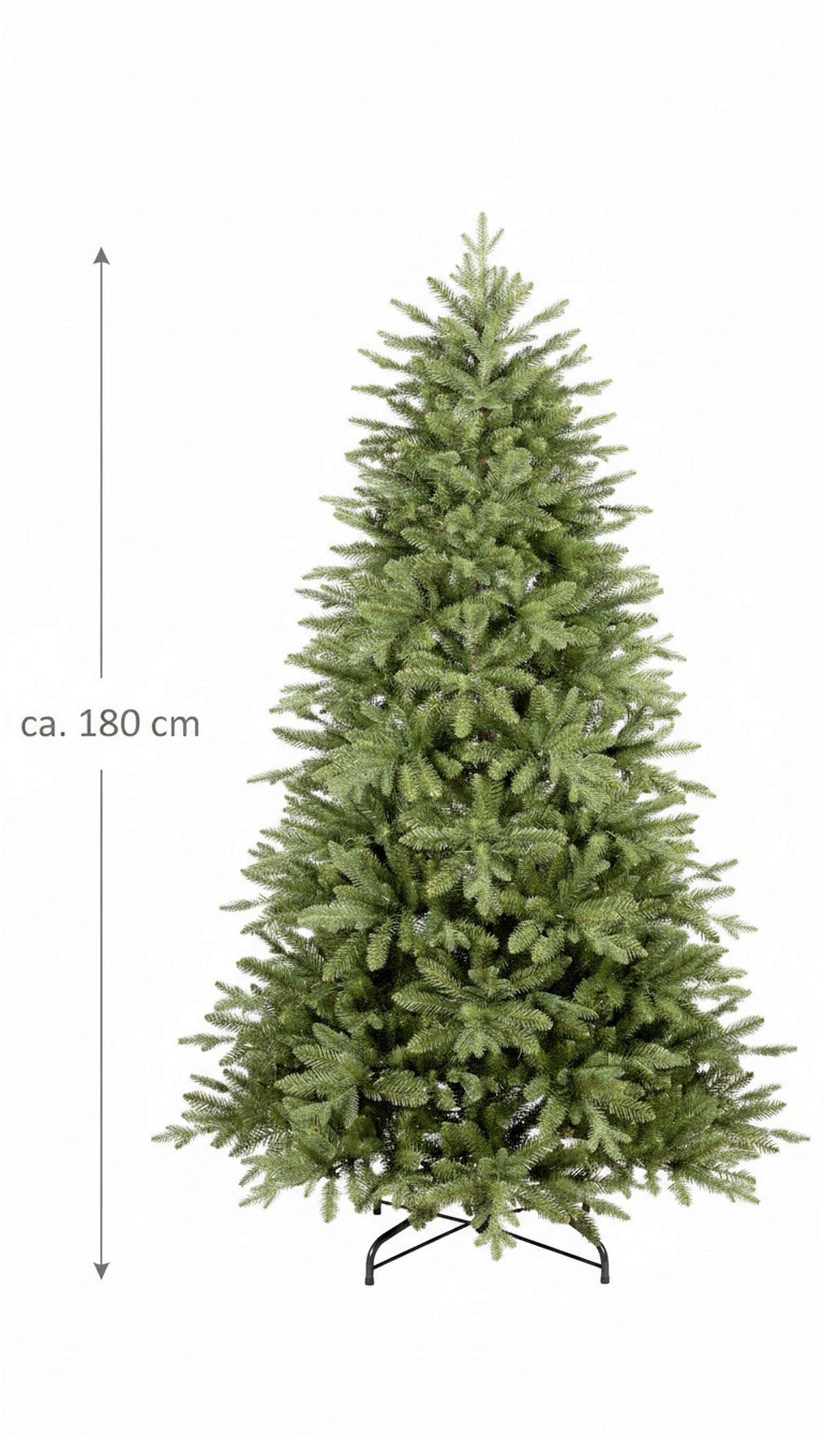 WEIHNACHTSBAUM 180 cm  - Dunkelgrün, Basics, Kunststoff/Metall (107/180cm)