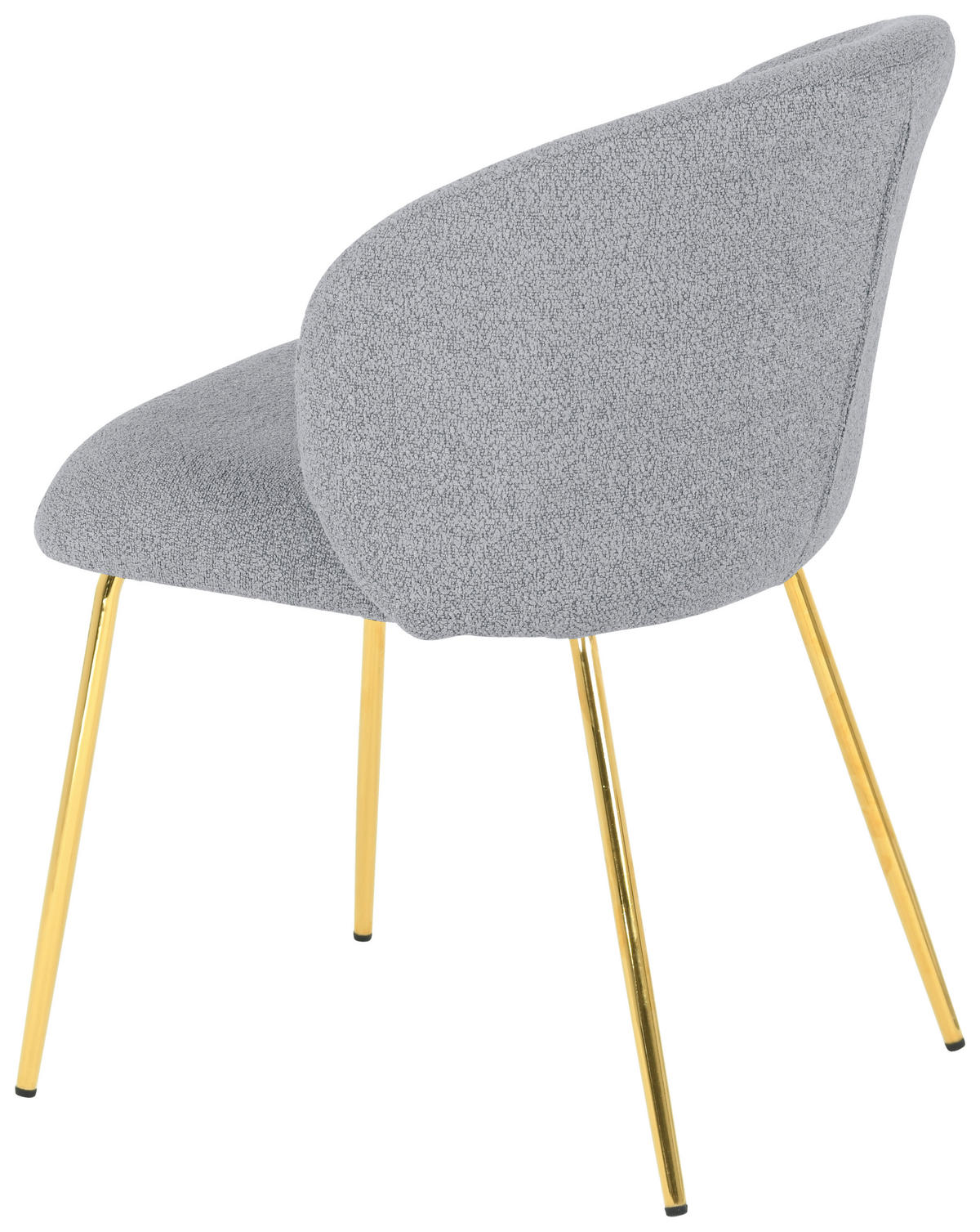 STUHL  in Eisen Bouclé  - Goldfarben/Grau, Design, Textil/Metall (57/79/59cm) - Xora